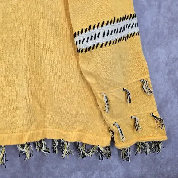 Storybook Knits Yellow Tassel Western Vintage Rhinestone Cotton Coat Jacket 3X - Picture 9 of 9